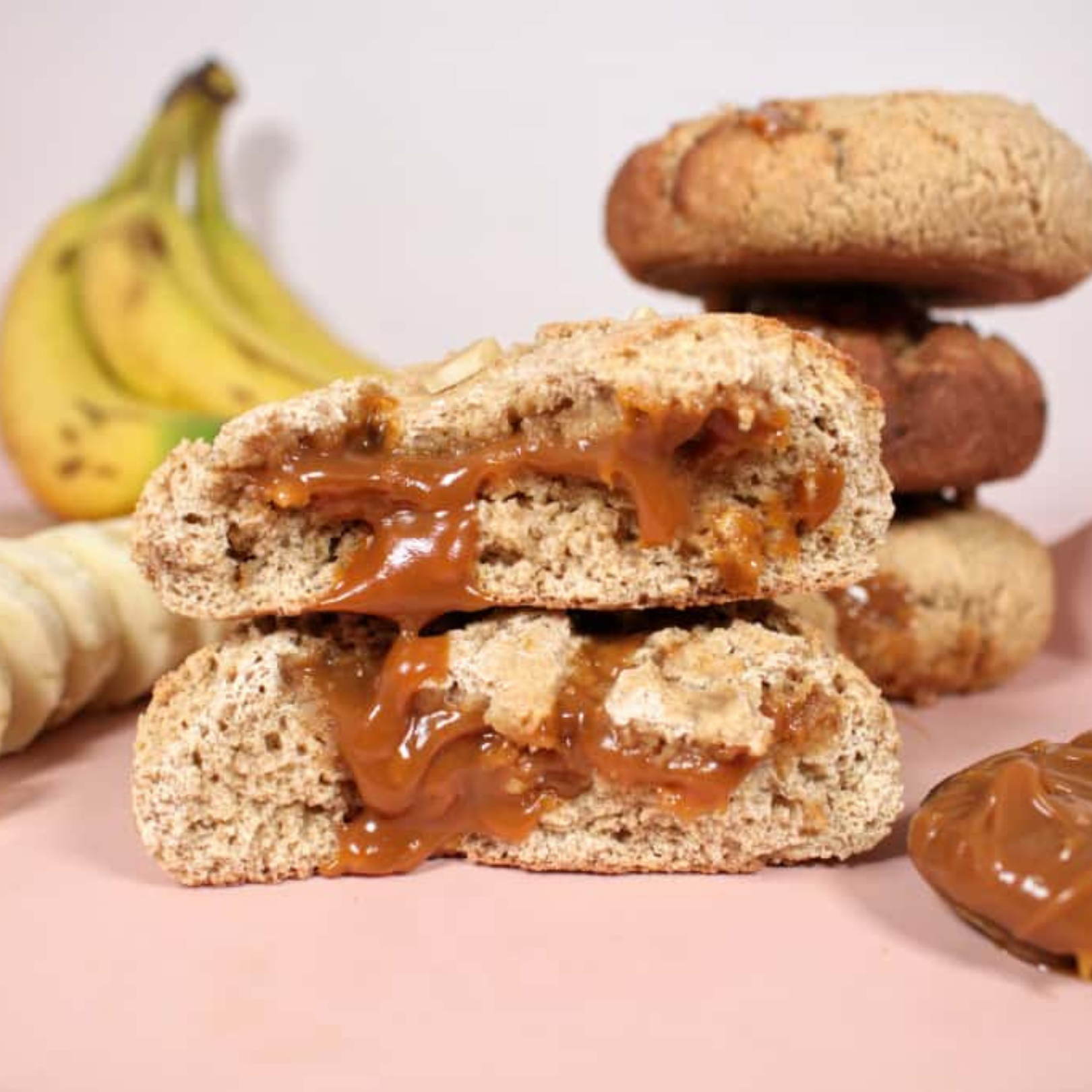 Megacookie de Banana Bread y Arequipe