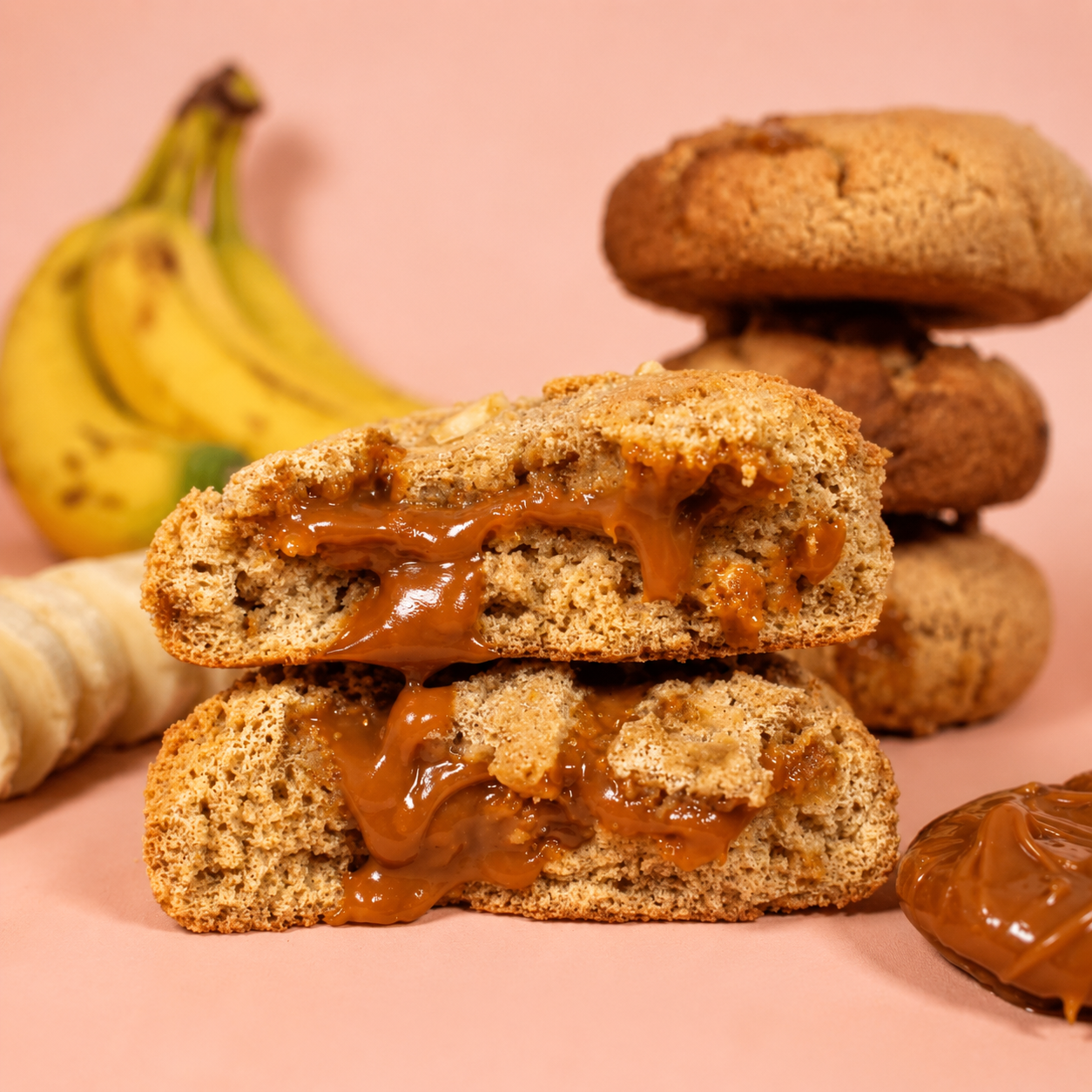 Megacookie de Banana Bread y Arequipe